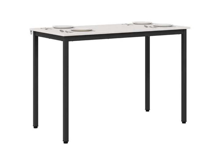 Neuf& 4360 Mobilier de cuisine - - Mode Table de salle à manger / Table de repas Blanc 110 x 55 x 75 cm 11.1 kg
