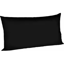 Kissenhülle COLOURS Satin (BH 80x40 cm) - schwarz - BH 80x40 cm