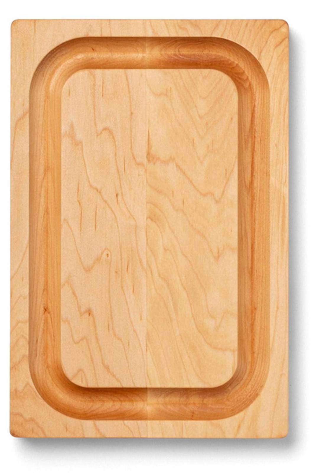 Dripio Omkeerbare Snijplank van Esdoornhout met Sapgroef, B/D/H: 31 x 21 x 2,5 cm