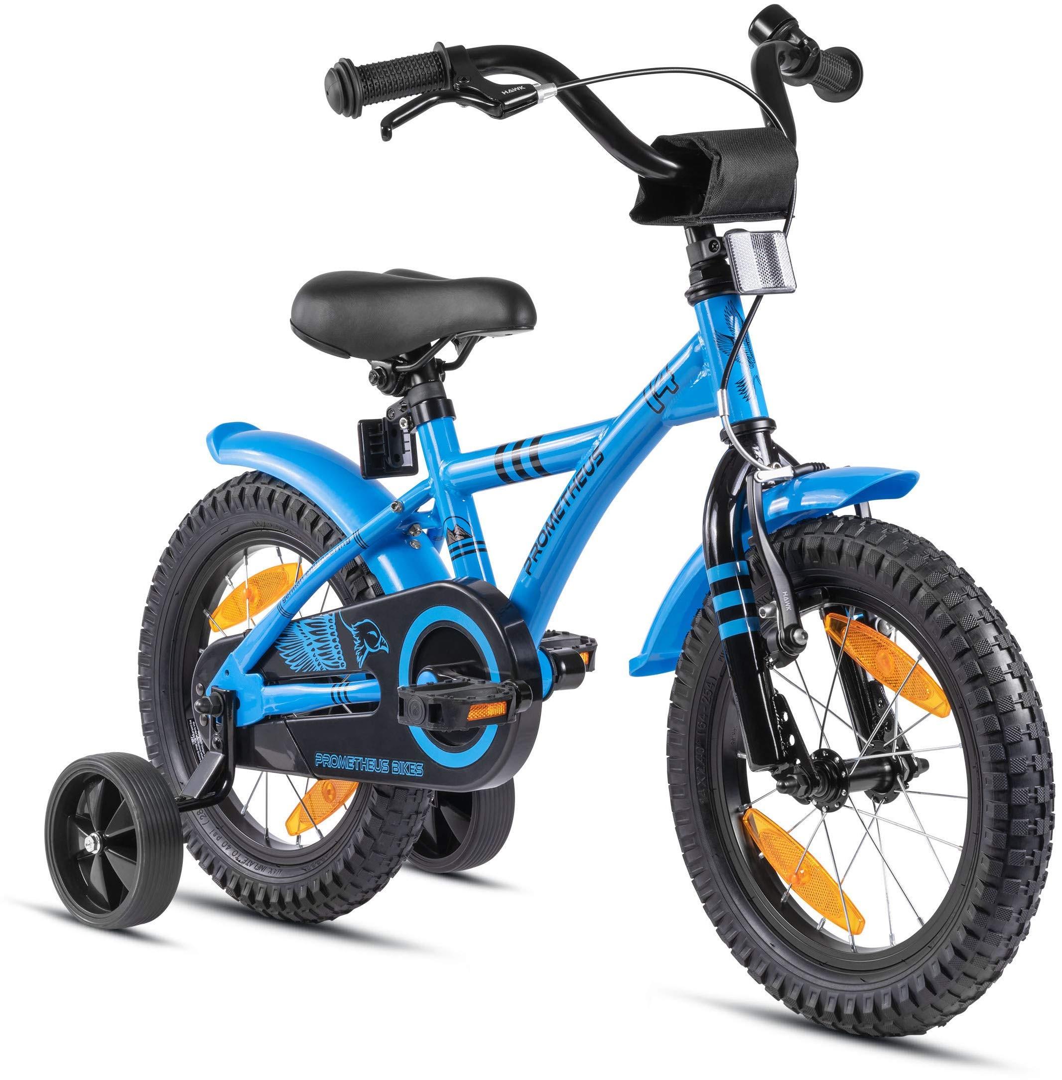 Kinderfahrrad 14 Zoll mit Stützrädern in Blau