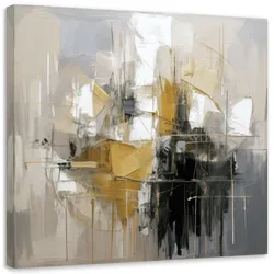 LEINWANDBILD Abstraktion Komposition Gold Modern 40x40cm