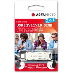 AgfaPhoto USB 3.0 2in1      32GB USB-TypeC
