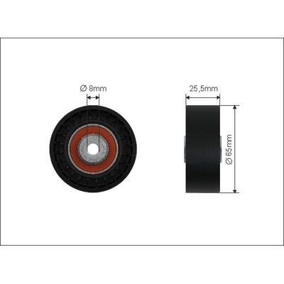 CAFFARO Umlenk-/Führungsrolle, Keilrippenriemen 0502 für SEAT
