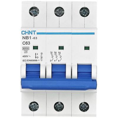 Chint 179710 NB1-63 3P C63 6kA DB Leitungsschutzschalter 3polig 63A 240 V, 415V