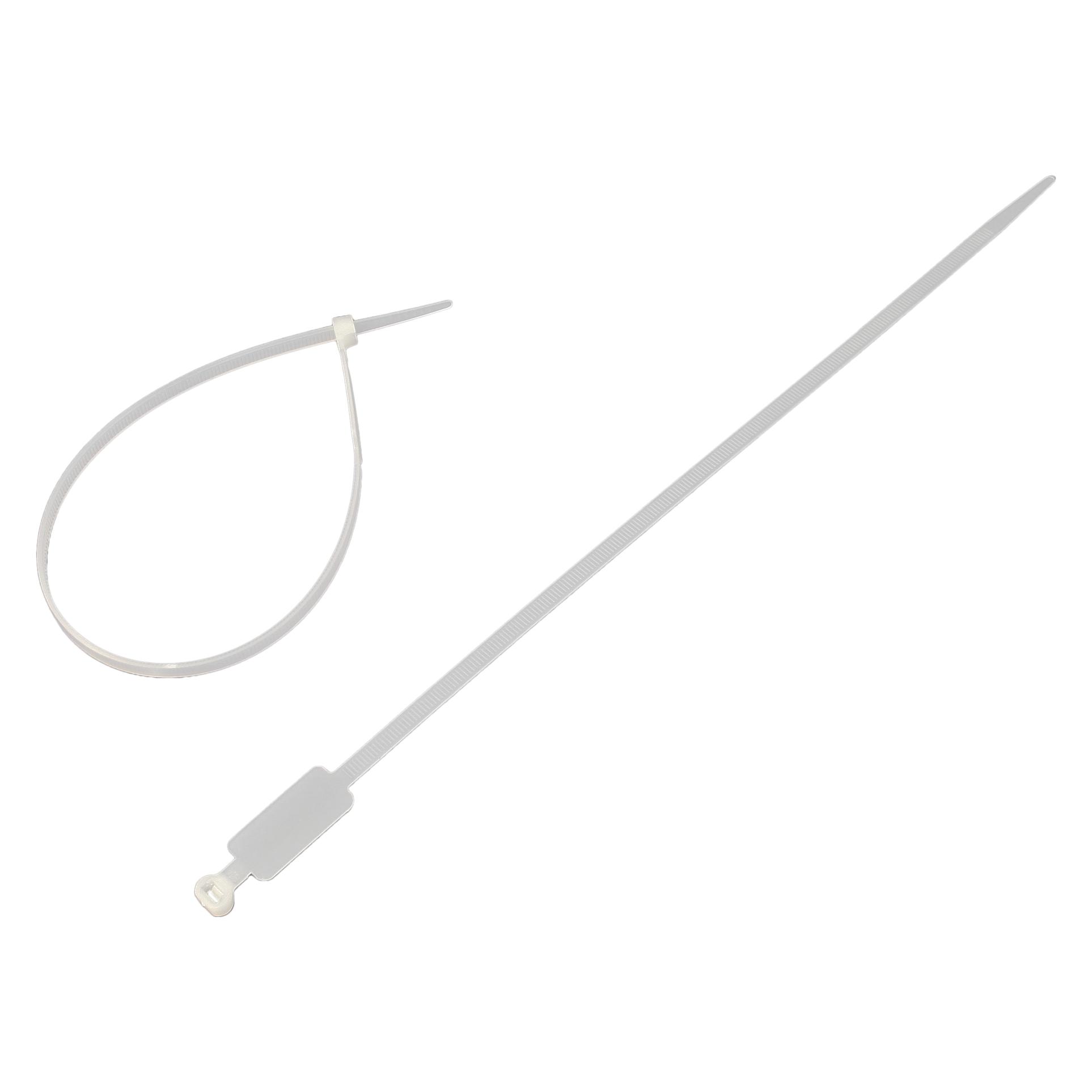 Secomp Kabelbinder mit Beschriftungsfeld, 100 Stk., 30cm (300 mm, 100 Stk.) (19.08.3276)