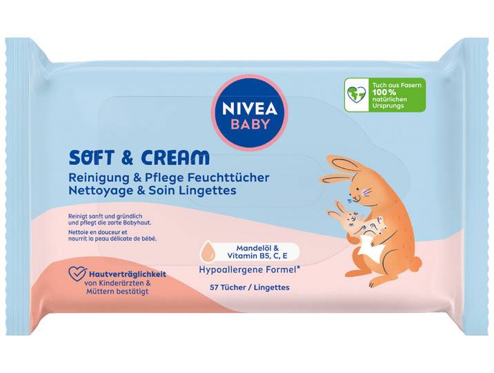 Nivea Baby Soft & Cream Feuchttücher 57 Stück