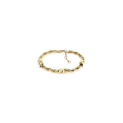 Armkette TOMMY HILFIGER "CHARMS", gold (gelbgoldfarben, rot, weiß, blau), Armbänder, Damen, 19cm, Edelstahl, Armkette, Emaille