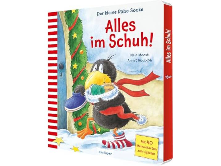 Der kleine Rabe Socke: Alles im Schuh! Mit Memo-Spiel: Nikolaus- und Weihnachts-Pappebuch ab 3 Jahren