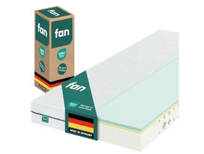 fan® Matratze 160x200 Mattress Matratzen als Schlafmatratze Schaumstoffmatratze Kaltschaummatratze ideal als Gästematratze Matraze Matress geliefert als Rollmatratze für das Bed Mattresses