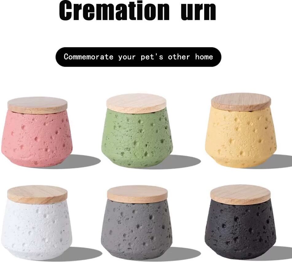 INF Mini Urne Funéraire Conique pour Animaux de Compagnie - Souvenirs Précieux Le noir