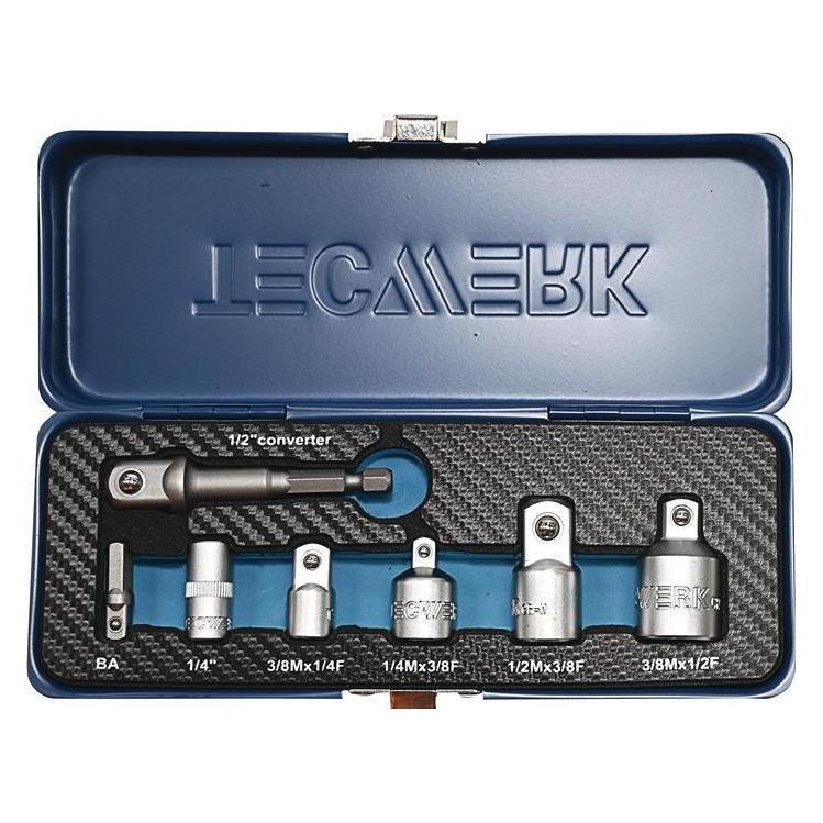 Tecwerk Adaptersatz 7-teilig 1/4 - 1/2 " inkl. Maschinenadapter (2000821196)