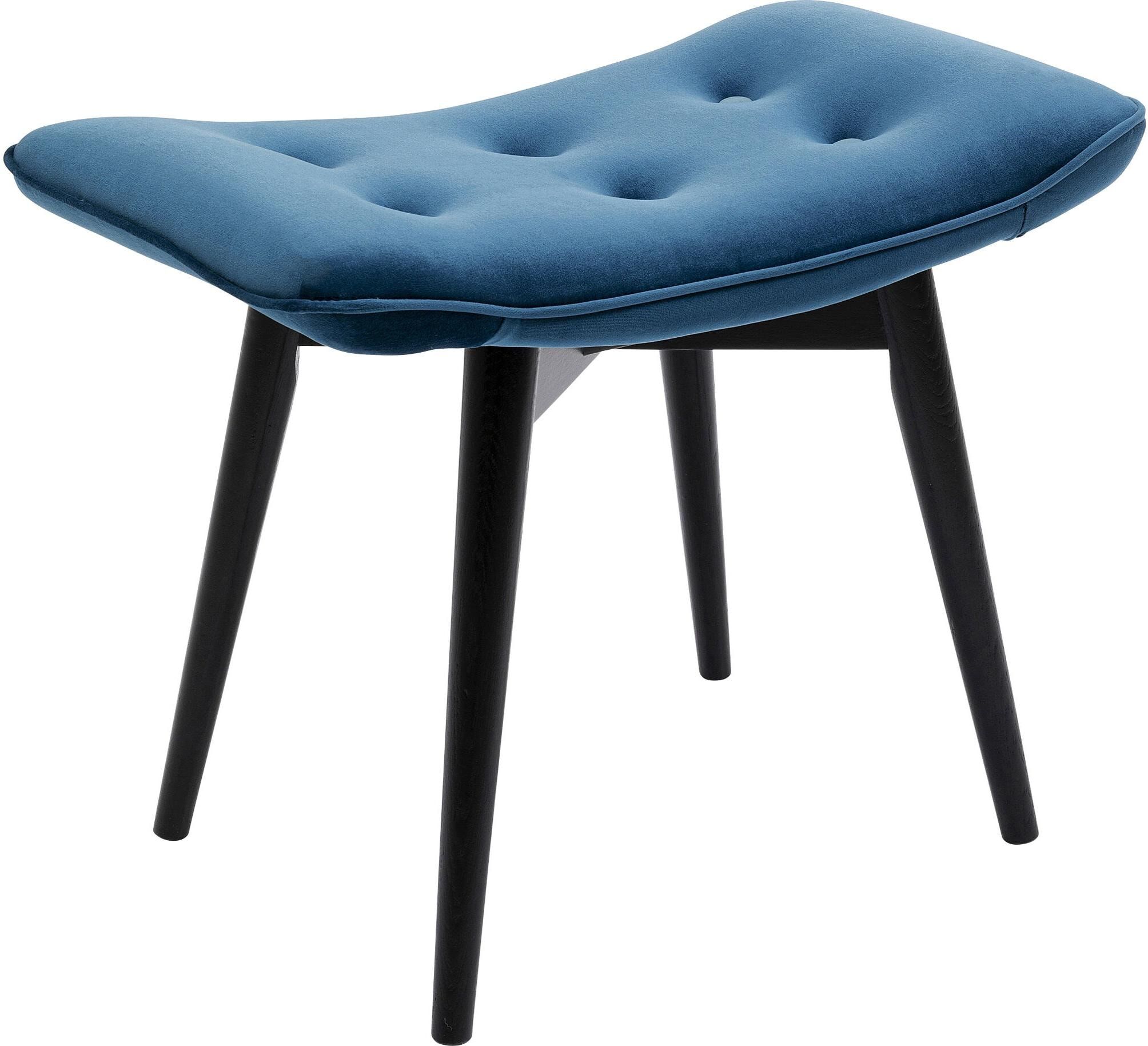 Hocker KARE DESIGN "Black Vicky Velvet 46 x 59 cm", petrol, B:59cm H:46cm T:37cm, Hocker, Hocker petrol B/H/T: 59cm x 46cm x 37cm, Polyester