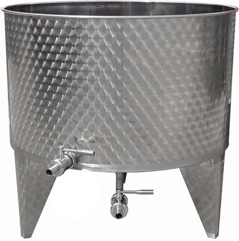 Polsinelli Cuve en acier inox 500 L avec fond conique 10°