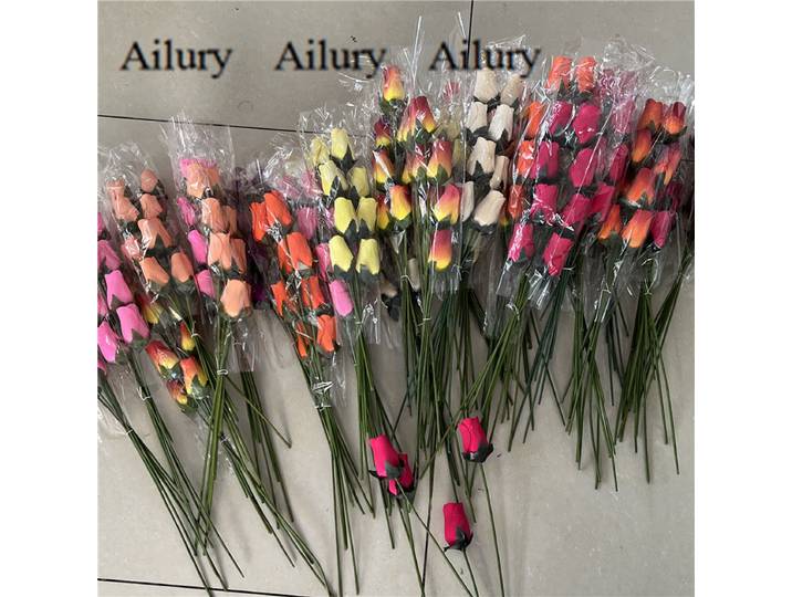 Pointes de roses en bois de 160 cm de diamètre, 2.5 pièces, artisanat de bouquet de fleuriste, document Assad, petits cadeaux, articles de fête décoratifs