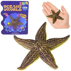 Seestern-Gummifigur, dehnbar, realistisches Meerestier, 9,5 cm