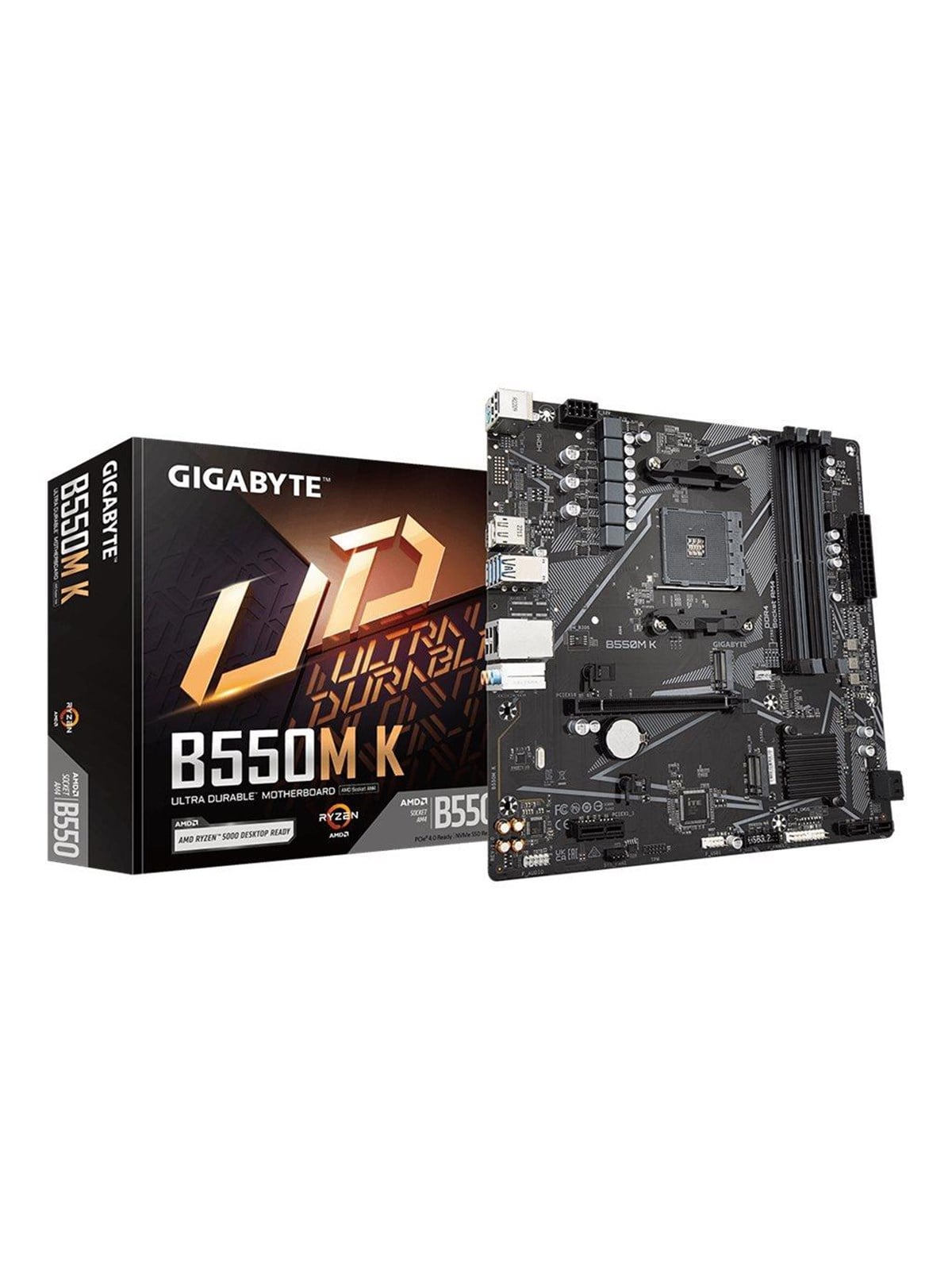 GIGABYTE B550M K Mainboard - AMD B550 - AMD AM4 - DDR4 RAM - Micro-ATX