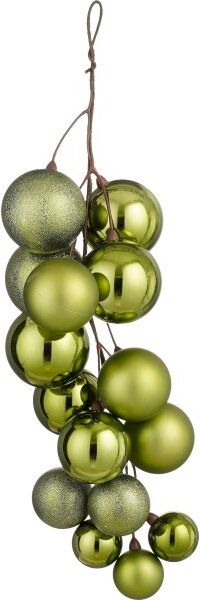 Mica Decorations Brudsikre Julekugler I Bundt, Grøn, 16x16x46 Cm