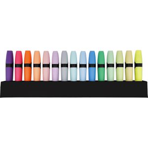 Westcott Textmarker E-744254 00, 15 Stück, Strichbreite 2 - 5mm, farbig sortiert