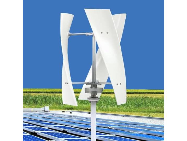 Windturbinengenerator-Kit 12000 W Tragbarer Vertikaler Helix-Windkraftturbinengenerator Mit Mppt-Controller Für Die Stromerzeugung Im Freien Zu Hause, Energiekit Für Den Heimgebrauch,12V