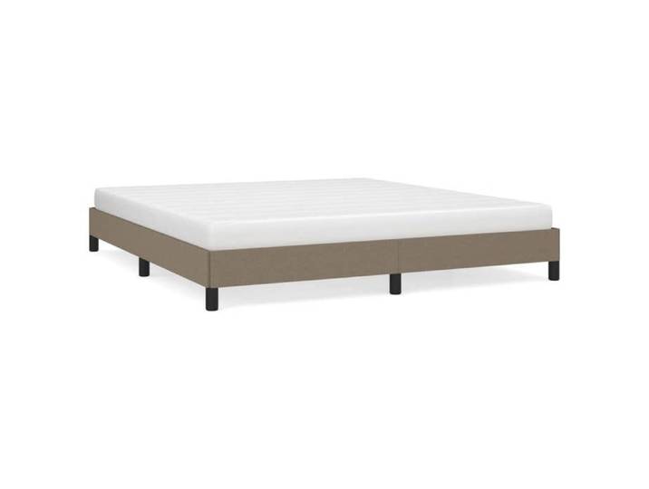 Lit adulte - 160x200 cm lit double Cadre de lit Taupe Tissu CHY57311786