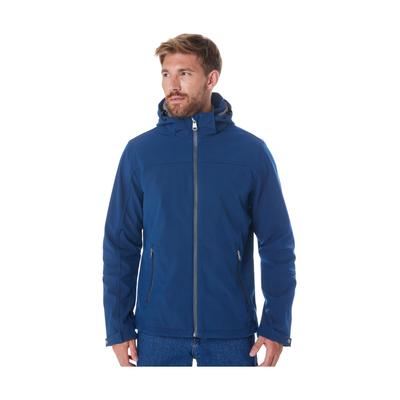 Softshelljacke KILLTEC "Herren Softshelljacke", Herren, Gr. L, blau (dunkelblau), Oberseite: 100% Polyester.Rückseite: 100% Polyester, Jacken Softshelljacke, Wasserabweisende Softshelljacke mit Fleece, abnehmbarer Kapuze