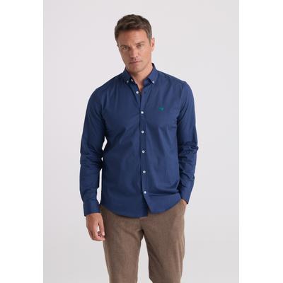 Langarmhemd FELIX HARDY "Langarmhemd", Herren, Gr. XL, Normalgrößen, navy, 97% Baumwolle, 3% Elasthan, Hemden
