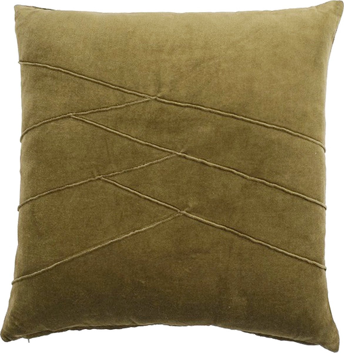 Mars & More Uneven Pintuck kussen khaki 45 x 45 cm