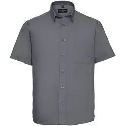 Russell Collection Klassisches Twill Hemd - Kurzarm, zinc, L