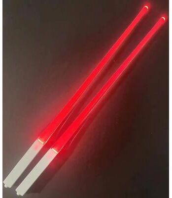Inspired Finds LED Light Up Chopsticks Multicolor Luminous Dining Party Tableware red