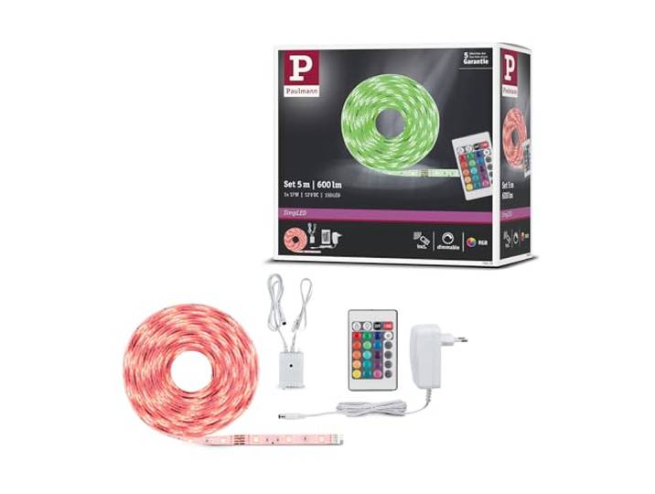 Paulmann 78978 SimpLED Strip Set 5 m LED Stripe 20W Lichtstreifen RGB Lichtband beschichtet