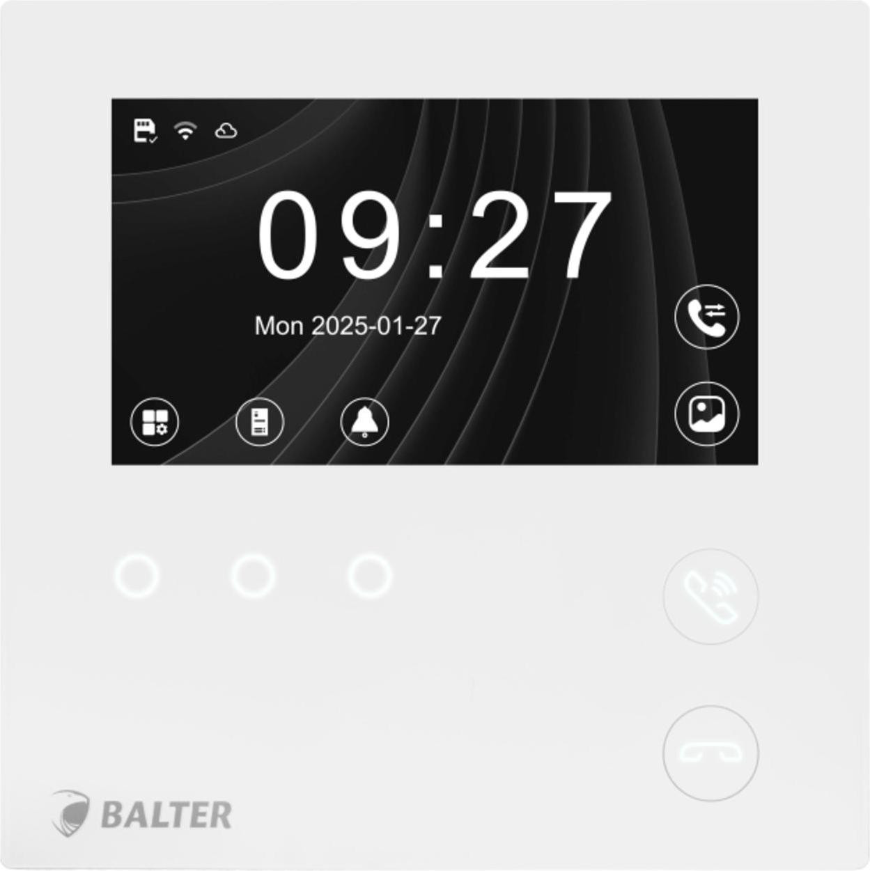 Balter EVO-HD MINI video intercom met 4,3-inch extra monitor, Full HD video deurbel met camera, 2-draads aansluiting