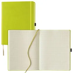 Lediberg Notizbuch ca. DIN A4 kariert, 240 Seiten lemongreen