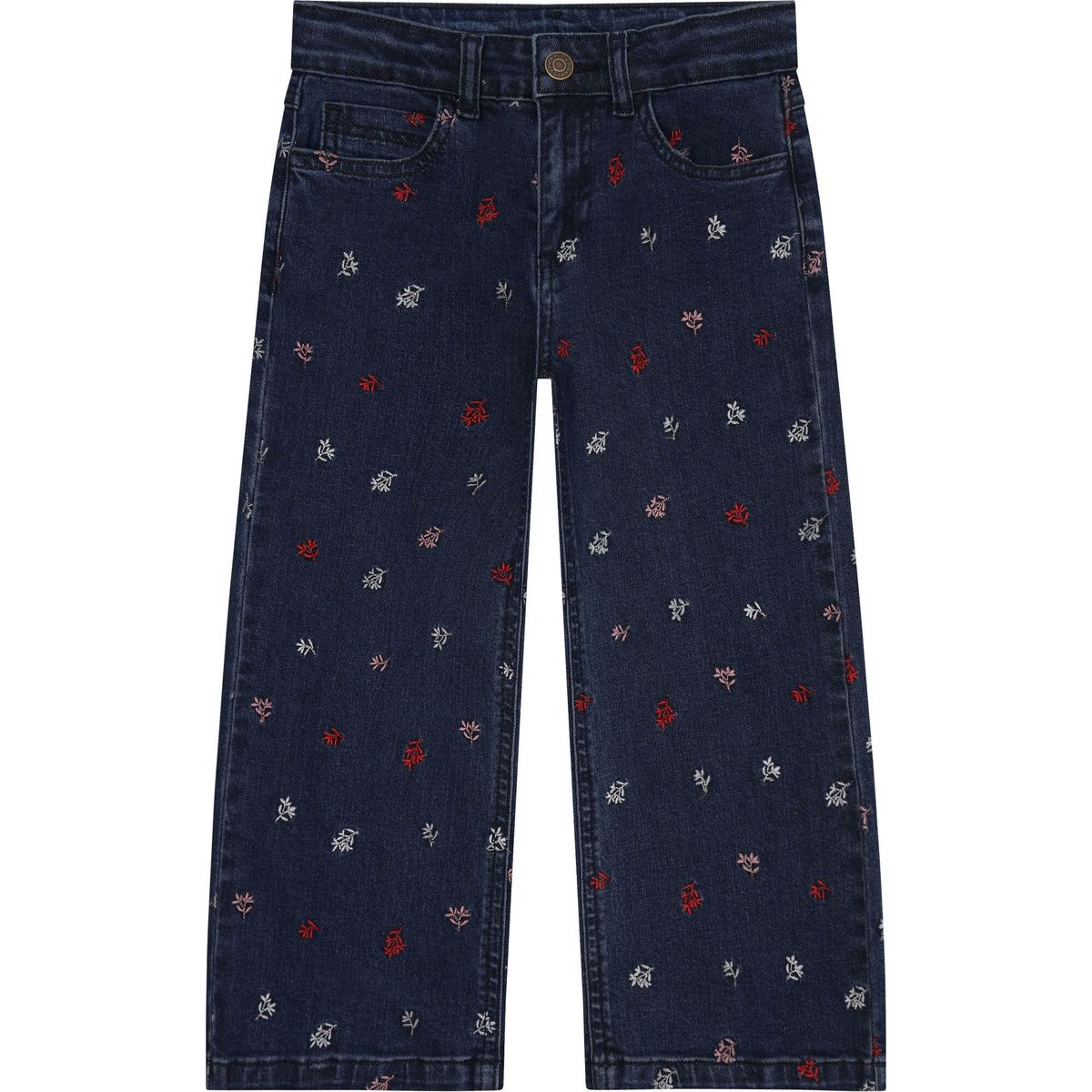 Minymo Pants Denim w. Emb. faded denim (7023) 104 124419-7023-104