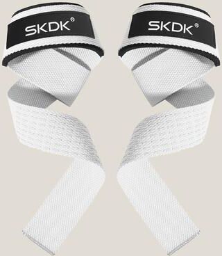 Market Central Adjustable Elastic Wrist Wraps For Weightlifting Support And Powerlifting Stability white