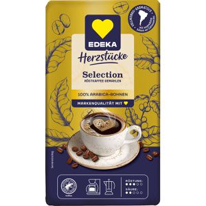 Edeka Kaffee Herzstücke Selection, gemahlener Kaffee, 100% Arabica, 500 g