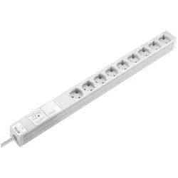 Rittal, Steckdosenleiste, Steckdosenleiste 9 Schuko-Stecker (9x, CEE 7/3, 2 m)