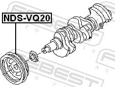 Febest Riemenscheibe, Kurbelwelle Nds-Vq20 Für Nissan