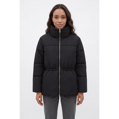 Steppjacke BOSS ORANGE "Pagetta Premium Damenmode", Damen, Gr. 44, schwarz (schwarz 001), Web, Obermaterial: 100% Polyamid, unifarben, regular fit Po-bedeckend, Jacken Steppjacke, mit wasserabweisendem Finish