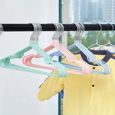 Youfap Market PVC Coated Metal Infant Hanger, Children's Style 30cm Non slip Rubber Hanger, Dormitory Home Clothes Hanger Organization blue
