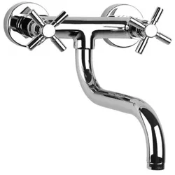 Herzbach Stilo Spül-/Waschtisch-Wandarmatur 14.954000.1.01 schwenkbarer Auslauf, chrom
