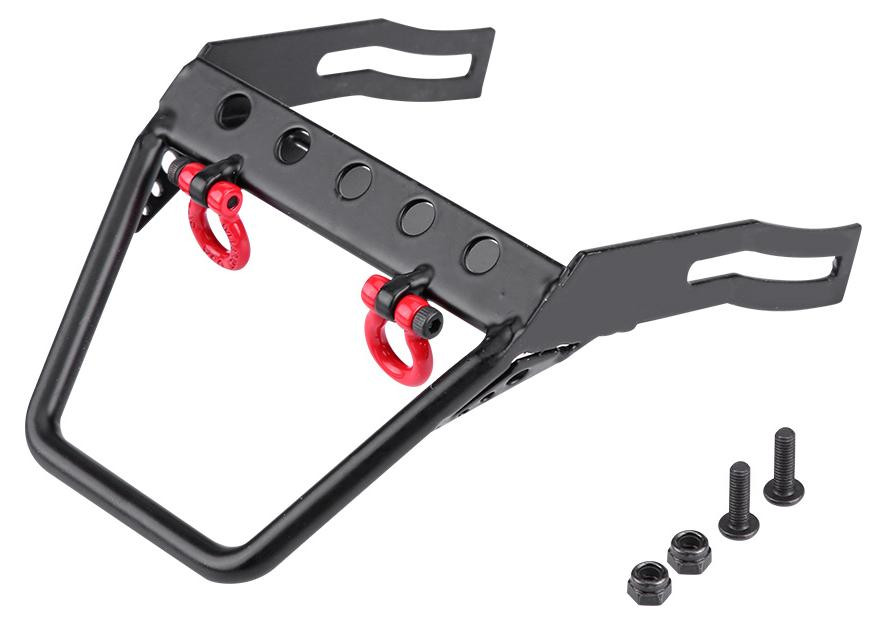 Gistuch Stalen Voorbumper met Lierbevestiging voor Axial SCX10 RC Crawler 1/10 Schaal (Plat Model)