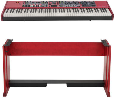 Clavia Nord Stage 4 88 Wood Stand Bundle Rouge mat