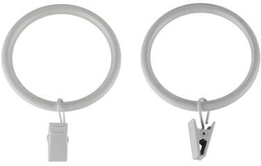 InStyleDesign 1-7/8 inch Noise-Canceling Curtain Rings w/Clip (Set of 10)