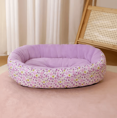 Inspire Picks Floral All Season Pet Bed Soft Sofa Sleeping Pad For Dogs & Cats purple s