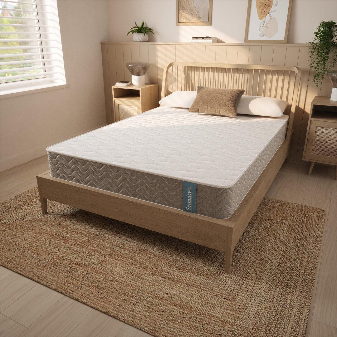 Sleep by Wayfair™ Serenity Three Zone Memory Foam And Coil Hybrid Mattress 18cm Small Double (4')