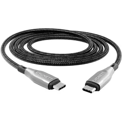 Cygnett Gepanzertes USB-C auf USB-C (USB 2.0) Kabel, Schwarz, 3 m (3 m, USB 2.0, 100 W), USB Kabel