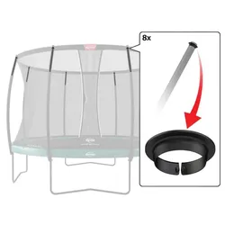BERG Haltering für Schaumstoffschutz, Sicherheitsnetz Deluxe XL, 8 Stück