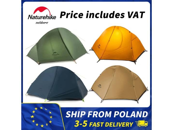 Naturehike – tente de cyclisme ultralégère pour 1 personne, imperméable, pour voyage en plein air, plage, Camping, autoportante avec tapis