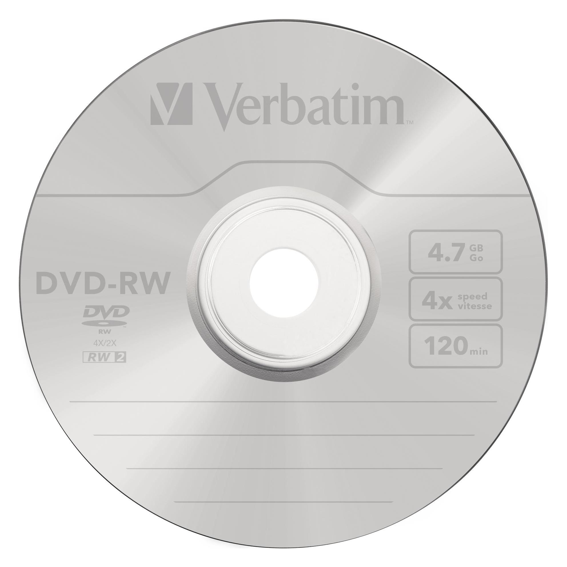 Verbatim DVD-RW, 4x, 4.7GB, 5er Pack (5x) (43285)