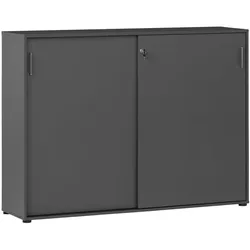 Möbelpartner Schiebetürenschrank »1500 Büro« 3 OH grau, 160.2x119.4x41 cm